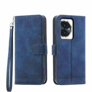 For Honor 100 Pro Dierfeng Dream Line TPU + PU Leather Phone Case(Blue)