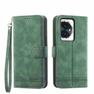 For Honor 100 Pro Dierfeng Dream Line TPU + PU Leather Phone Case(Green)