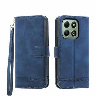 For Honor X6b Dierfeng Dream Line TPU + PU Leather Phone Case(Blue)