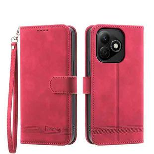 For Honor X60i Dierfeng Dream Line TPU + PU Leather Phone Case(Red)