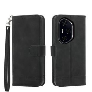 For Honor 300 Pro / 300 Ultra Dierfeng Dream Line TPU Hybrid PU Leather Phone Case(Black)