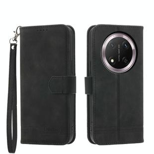 For Honor X9c Global / Magic7 Lite Dierfeng Dream Line TPU Hybrid PU Leather Phone Case(Black)
