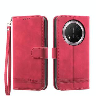 For Honor X9c Global / Magic7 Lite Dierfeng Dream Line TPU Hybrid PU Leather Phone Case(Red)