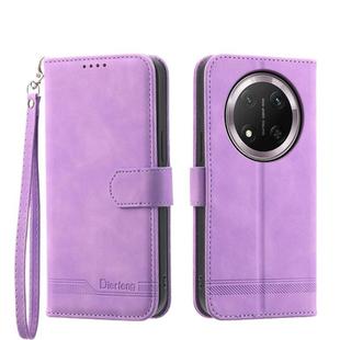 For Honor X9c Global / Magic7 Lite Dierfeng Dream Line TPU Hybrid PU Leather Phone Case(Purple)