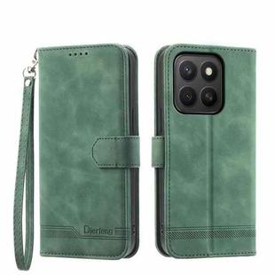 For Honor X8c 4G Dierfeng Dream Line TPU Hybrid PU Leather Phone Case(Green)