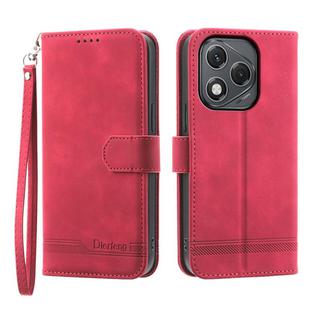 For Honor 400 Lite Dierfeng Dream Line TPU Hybrid PU Leather Phone Case(Red)