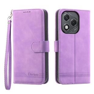 For Honor 400 Lite Dierfeng Dream Line TPU Hybrid PU Leather Phone Case(Purple)