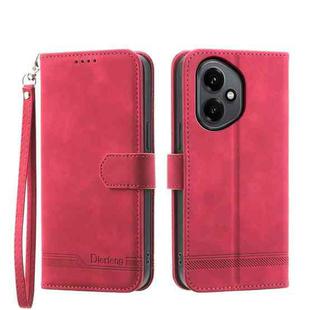 For Honor 400 Global 156.5mm Dierfeng Dream Line TPU Hybrid PU Leather Phone Case(Red)
