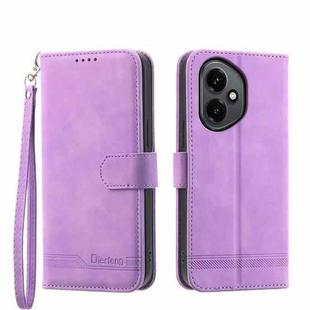 For Honor 400 Global 156.5mm Dierfeng Dream Line TPU Hybrid PU Leather Phone Case(Purple)