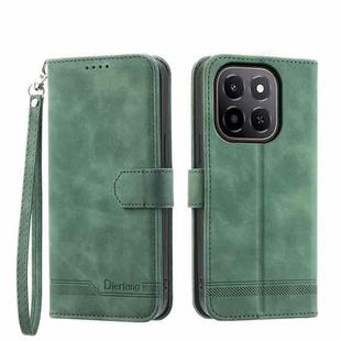 For Honor X6c 4G / X5b / X5b Plus Dierfeng Dream Line TPU Hybrid PU Leather Phone Case(Green)