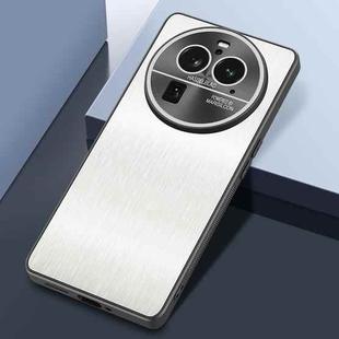 For OPPO Find X6 Pro Rain Silk Texture Shockproof Phone Case(White)