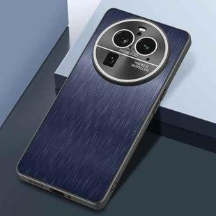 For OPPO Find X6 Pro Rain Silk Texture Shockproof Phone Case(Blue)
