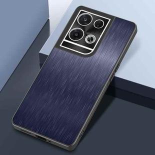 For OPPO Reno8 Pro Rain Silk Texture Shockproof Phone Case(Blue)