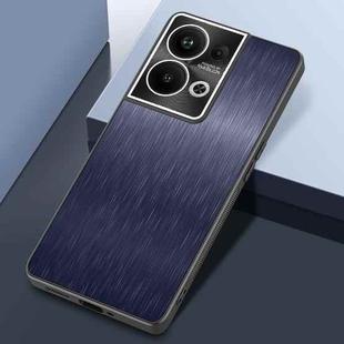 For OPPO Reno9 Pro+ Rain Silk Texture Shockproof Phone Case(Blue)