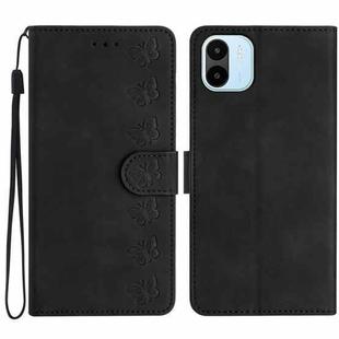 For Xiaomi Redmi A1 Seven Butterflies Embossed Leather Phone Case(Black)