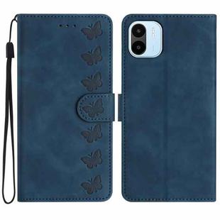 For Xiaomi Redmi A1 Seven Butterflies Embossed Leather Phone Case(Blue)