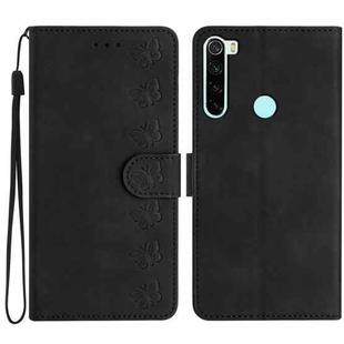 For Xiaomi Redmi Note 8T Seven Butterflies Embossed Leather Phone Case(Black)