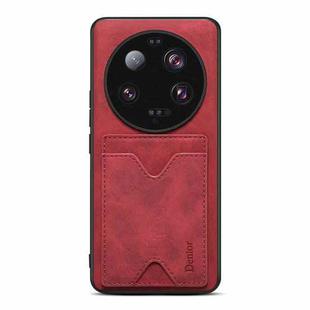 For Xiaomi 13 Ultra Denior PU Back Cover Card Slot Holder Phone Case(Red)