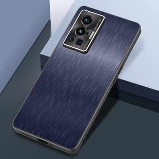 For vivo X70 Pro Rain Silk Texture Shockproof Phone Case(Blue)