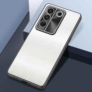 For vivo S16 Rain Silk Texture Shockproof Phone Case(White)