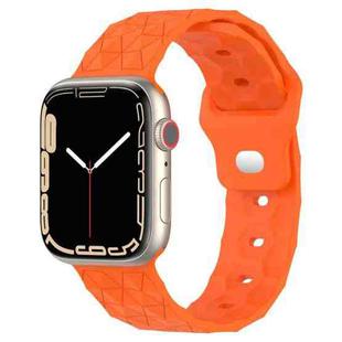 Football Texture Silicone Watch Band For Apple Watch Ultra 49mm(Orange)