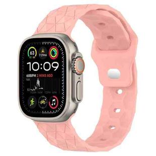 Football Texture Silicone Watch Band For Apple Watch Ultra 49mm(Pink)