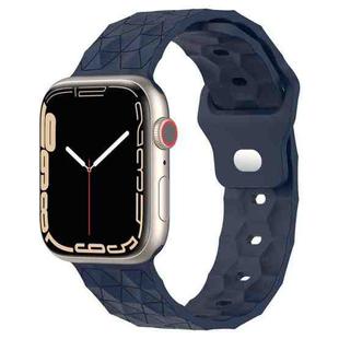Football Texture Silicone Watch Band For Apple Watch 8 41mm(Midnight Blue)