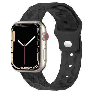 Football Texture Silicone Watch Band For Apple Watch 8 45mm(Dark Grey)