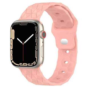 Football Texture Silicone Watch Band For Apple Watch SE 40mm(Pink)