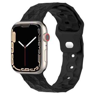 Football Texture Silicone Watch Band For Apple Watch SE 40mm(Black)