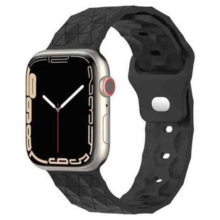 Football Texture Silicone Watch Band For Apple Watch SE 40mm(Dark Grey)