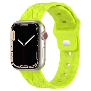 Football Texture Silicone Watch Band For Apple Watch 6 40mm(Limes Green)