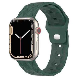 Football Texture Silicone Watch Band For Apple Watch 6 40mm(Pine Green)