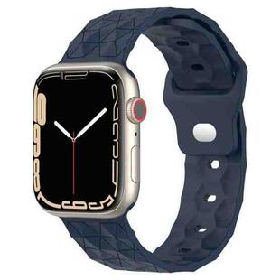 Football Texture Silicone Watch Band For Apple Watch 5 44mm(Midnight Blue)