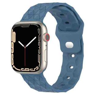 Football Texture Silicone Watch Band For Apple Watch 3 38mm(Blue)