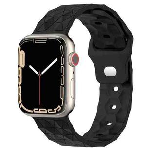Football Texture Silicone Watch Band For Apple Watch 38mm(Black)