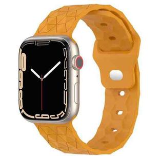 Football Texture Silicone Watch Band For Apple Watch 38mm(Yellow)