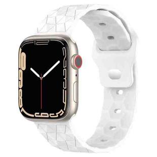 Football Texture Silicone Watch Band For Apple Watch 42mm(White)