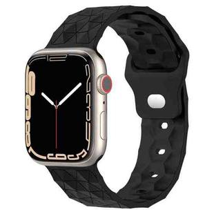 Football Texture Silicone Watch Band For Apple Watch SE 2023 40mm(Black)