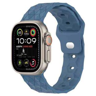 Football Texture Silicone Watch Band For Apple Watch Ultra 2 49mm(Blue)