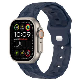 Football Texture Silicone Watch Band For Apple Watch Ultra 2 49mm(Midnight Blue)