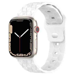 Football Texture Silicone Watch Band For Apple Watch 9 45mm(White)