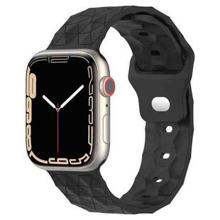 Football Texture Silicone Watch Band For Apple Watch 9 41mm(Dark Grey)