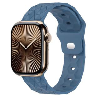 Football Texture Silicone Watch Band For Apple Watch Series 10 42mm(Blue)