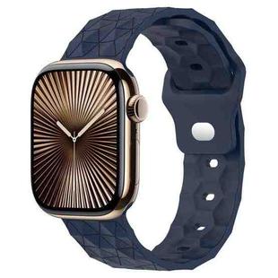 Football Texture Silicone Watch Band For Apple Watch Series 10 42mm(Midnight Blue)