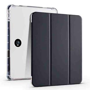 For OPPO Pad 2 11.6 2023 3-fold Clear TPU Smart Leather Tablet Case with Pen Slot(Black)