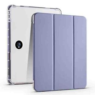 For OPPO Pad 2 11.6 2023 3-fold Clear TPU Smart Leather Tablet Case with Pen Slot(Lavender Purple)