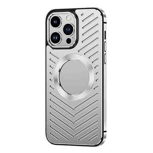 For iPhone 12 Pro Max MagSafe Magnetic Metal Cooling Phone Case(Silver)
