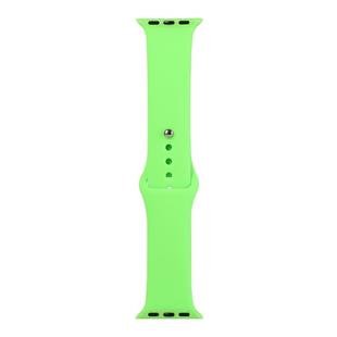 For Apple Watch Series 9&8&7 41mm / SE 3&SE 2&6&SE&5&4 40mm / 3&2&1 38mm Silicone Watch Band, Long Section (Men)(Brilliant Green)