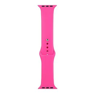 For Apple Watch Series 9&8&7 41mm / SE 3&SE 2&6&SE&5&4 40mm / 3&2&1 38mm Silicone Watch Band, Long Section (Men)(Barbie Pink)
